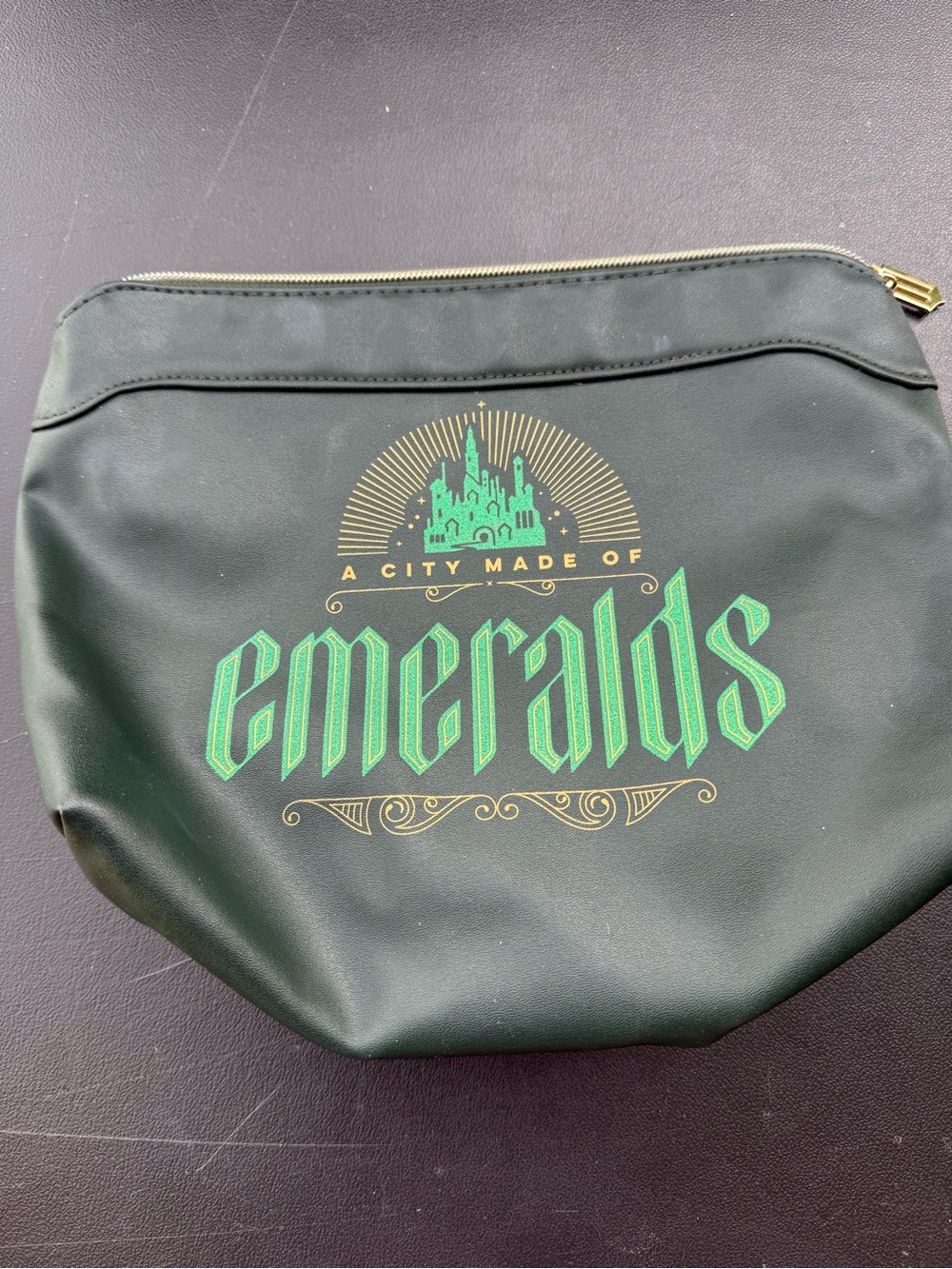 Wicked Emerald City Cosmetic Bag Green Fantasy Makeup Wizard City Travel Case